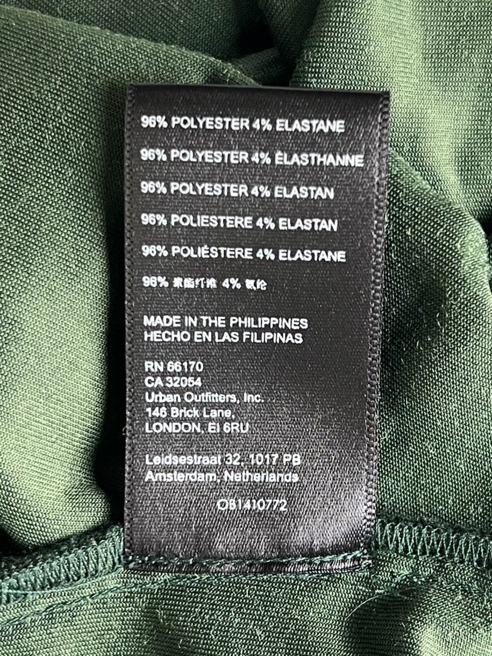 By Anthropologie Open-Back Velvet Top in Dark Green - sz L - Picture 10 of 10